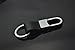 ChuangYi Gift Clip on Belt Loops Pants Buckle leather Polished Sliver Keyring Keychain Car Key Chain Ring Key Black