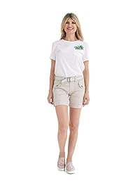 Pantalones cortos para dama, longitud ajustable con cinturón, talla 2-22 Plus