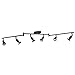 DND 6-Light Adjustable Track Lighting Kit - Flexible Foldable Arms- GU10 Bulbs Included. CE2000-BZ (Black)
