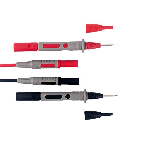 Micsoa Multimeter Leads Kit, Electrical Multimeter Test Leads with Alligator Clips Multimeter Test Probes Banana to Plounger Mini Hooks Volt Meter Leads Set of 8