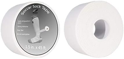 Minus 1.5 inch X 15 Yards Latex-Free Football Soccer Sock Athletic Sports Tape White (2)