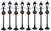 Lemax Christmas - Gas Lantern Street Lamp Set of 8 B/O (4.5V) (64500)