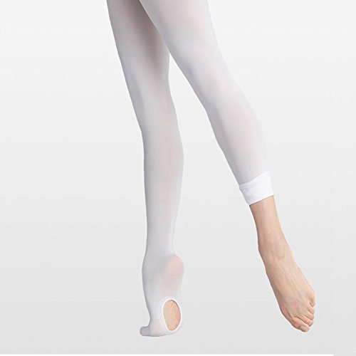 Girl's Ballet Dance Tights - Ultra-Soft Toddler Ballet Tights for Women (S, 2 Pairs White + 1 Pair Pink) - Thumbnail 3