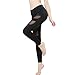 Yoga Pants, FEIVO Women's Power Flex Yoga Pants Tummy Control Workout Yoga Capris Pants Leggings,Mesh-black1,Large