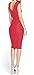 Women's Casual Boat Neck Slim Bodycon Business Party Work Pencil Dress Watermelon Red Large