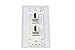 RiteAV Custom HDMI Wall Plate 2 Port - 1 Gang [White/White]