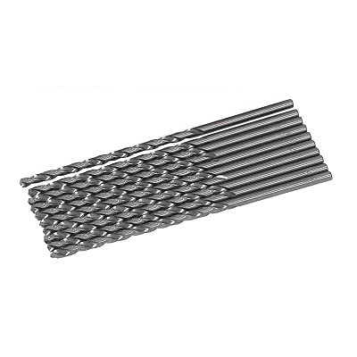 4.0mm x 119mm Silver Ground Long Series Metal HSS Twist Drill Bits Pack of 10