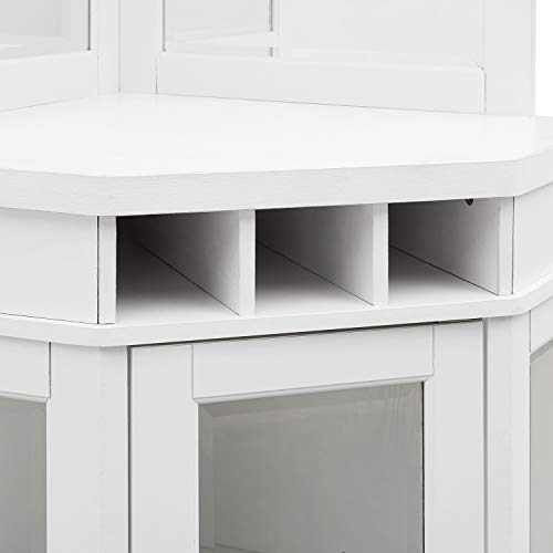 ome Source Eckschrank für Esszimmer oder Lounge, für Likör- und Gläser, mit Holzrahmen und Weinregal – Bild 5