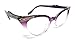 WebDeals - Cateye or High Pointed Eyeglasses or Sunglasses Vintage Inspired Fashion (Purple Fade Frame Clear)…