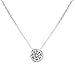 EVER FAITH 925 Sterling Silver 7MM Round Cubic Zirconia Bezel Setting Solitaire Pendant Necklace Clear