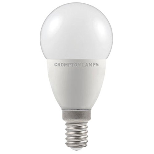 Crompton Lamps LED Golfball 5W SES-E14 Dimmable (40W Equivalent) 4000K Cool White Opal 470lm SES Small Screw E14 Round Frosted Multipack Light Bulbs