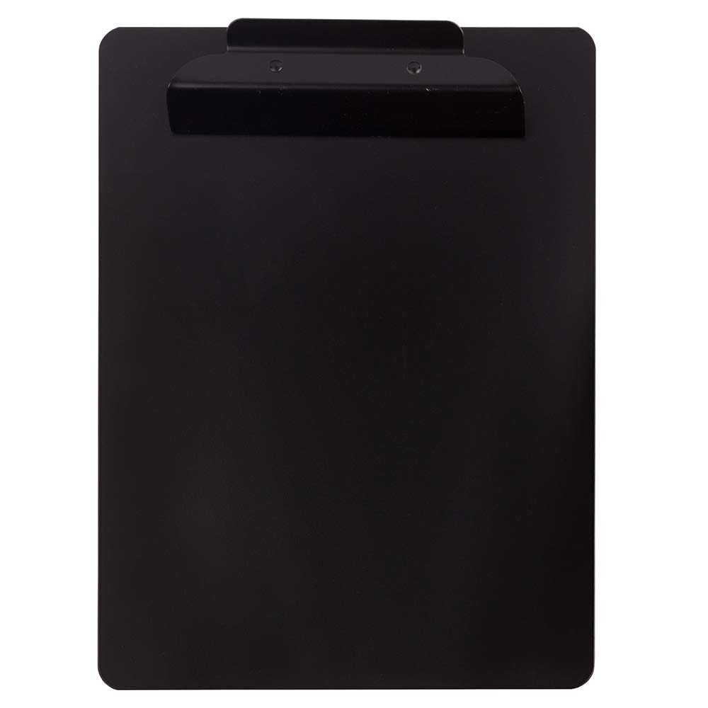 JAM Paper Aluminum Clipboard with Hinge - Standard (228.6 x 317.5 mm) - Black - Sold Individually