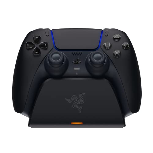 Razer Schnellladestation - Schnellladestation für PS5 Wireless-Controller (Schnellladung , Gebogenes Schalen-Design Einhändige Bedienung, Aufladen per