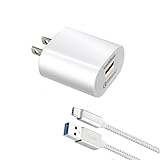 Luckiace Quick Charge 3.0 18W and Type C Cable Charger for Nexus 6P/5X, Samsung Galaxy Note 8/S8/S8 Plus, Tab S3, LG G5/G6/V20/V30, Motorola Moto x4/Z/Z Force/Z2/M