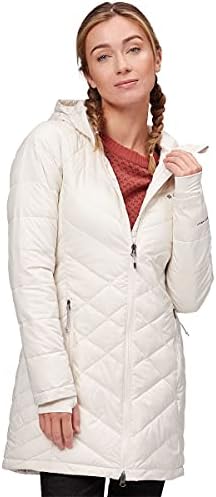 columbia women's heavenly long hooded jacket camel brown