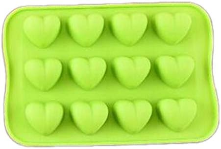 Silicone Chocolate Jelly Mold Tray Creative Star/Heart/Round/Square Shaped Ice Cube Cake Mold,Heart