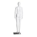 Giantex Female Mannequin Stand Dress Form Egghead Plastic Full Body Display with Base, 6 Ft (White, Casual Two Hands Mannequin)