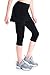 Yogipace Women's UV Protective Capri Leggings with Skirt, Running Skirted Capri, Active Skort with Golf Tennis Ball Pockets