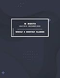 18 Month Weekly & Monthly Planner: July 2019 - December 2020 Student Daily Planner Schedule Organize by Michelia Creations