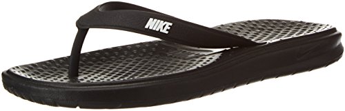 Nike SOLAY THONG mens sandals 882690-005 (12, Black/White-Black)