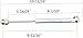 Apexstone GS2302 100N/22.5lb Gas Struts,Gas Springs,Gas Strut,Lift Support,Gas Shocks,Lid Stay,Lid Support,Set of 2