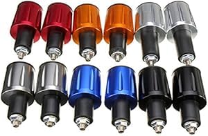 MOMOALA 7/8 Inch 22mm Universal Motorcycle Handlebar Ends Plug Grip Weights Anti Vibration - Black