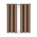 NICETOWN Blackout Window Curtains and Drapes for Kitchen, Window Treatment Thermal Insulated Solid Grommet Blackout Drapery Panels (Set of 2 Panels, 29 by 45 Inch, Cappuccino) primary