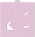 Cookie Stencil Set for Halloween, 6 pcs. bat, Spider Web, Skeleton, Pumpkin, Witch, cat, Raven