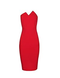 AXPARIS AX Paris Mujer Notch frontal Bodycon vestido