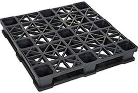Rackable Plastic Pallet, 43x43x6-3/8 - Lot of 5