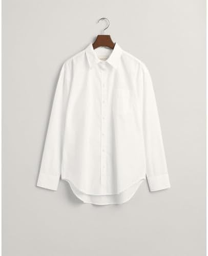REL POPLIN SHIRT, Camicia elegante Donna, Bianco ( WHITE ), 38
