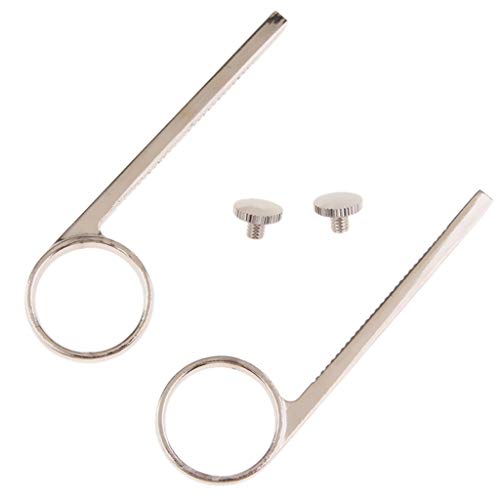 2 Pieces Trumpet Slide Finger Ring with Fix Screws, Trumpet Brass Instrument Replacement Parts