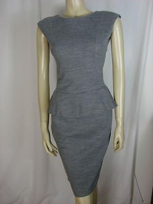 grey peplum dress