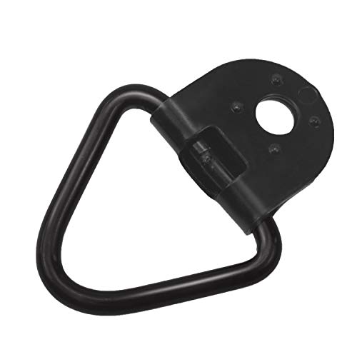 MOEBULB Cargo Tie-Down V-Ring Anchors 4-Pack Black Steel Bolton Trailer V-Ring Tie Down for Trailers, Trucks and Warehouses Replacement for D-Ring Plastic Flush Mount Pan Fitting Tiedown