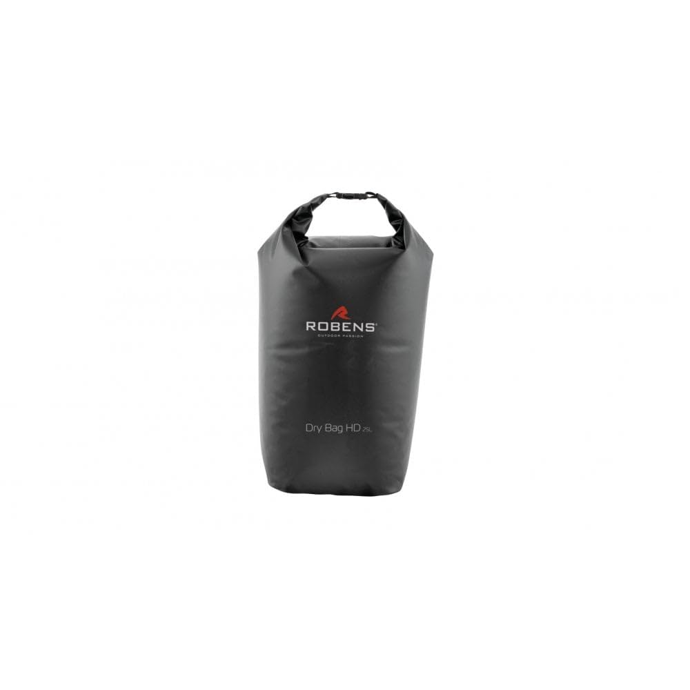 Robens Dry Bag HD 25L Waterproof Bag, Black, One Size, Bag