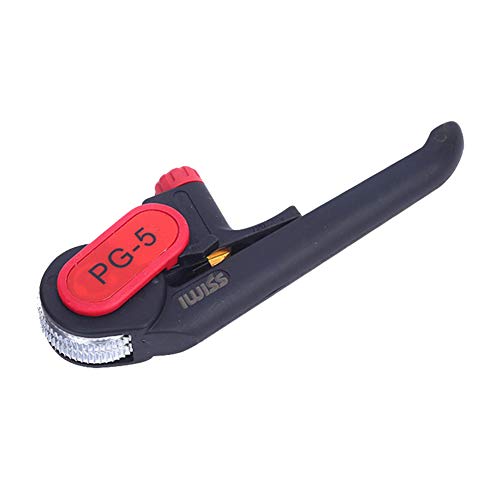 dezirZJjx Ratchet Wheel Type Stripper Cable Knife PG-5 Cable Stripper,Cable Slitter Cutter Stripper Network Hand Tool Black Red