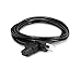 Hosa PWC-141R Right Angle IEC C13 to NEMA 5-15P, 1 Feet