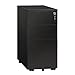 DEVAISE Slim File Cabinet, 3 Drawer Mobile Filing Cabinet for Letter/Legal/A4 Files, Fully Assembled Except Wheels, Black
