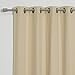 Best Home Fashion Thermal Insulated Blackout Curtains - Antique Bronze Grommet Top - Beige - 52