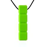 Quad-Blockz Chewelry Oral Motor Sensory Aid Chewable Necklace - For Mild Chewers Only - Tough, Green - by Quell-O