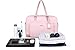 BAGSMART Weekender Bag Travel Duffle Bag Large Carry On Overnight Bag for Women, Pink, 27L