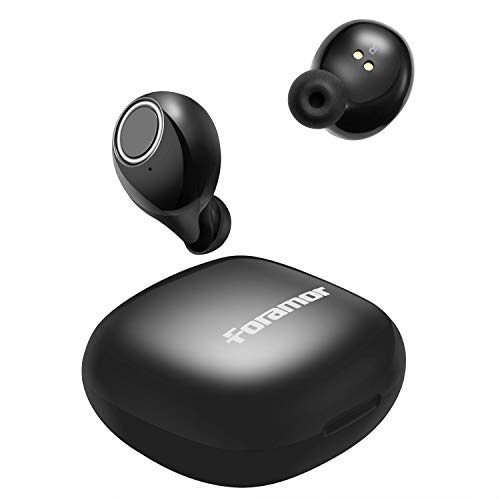 Wireless Earbuds,Foramor Bluetooth Headphones 18H Cycle Playtime Bluetooth 5.0 Auto Pairing True Wireless Earbuds Deep Bass Wireless Earphones with Charging Case (Black)