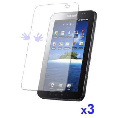 Colorcase(TM) 3-Packs Premium Reusable Lcd Screen Protector for Samsung Galaxy Tab P1000 7" Tablet