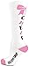 chassé Womens' Knee-High Bow Sock White/Pink/Black Adult