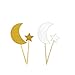 Handmade Moon and Star Cupcake Topper Twinkle Twinkle Little Star Baby Shower Theme Decoration Pack of 24