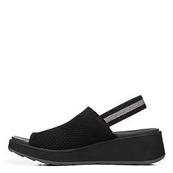 BZees Womens Nouveau Wedge Sandal Black 11 M