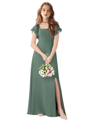 TAISHAN Junior Bridesmaid Dress for Wedding Ruffle