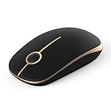 Jelly Comb 2.4G Slim Wireless Mouse with Nano Receiver MS001 (Black and Gold)