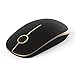 Jelly Comb 2.4G Slim Wireless Mouse with Nano Receiver MS001 (Black and Gold) primary