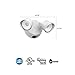 Lithonia Lighting OVFL 2RH 40K 120 PE WH M4 Twin Head Dusk to Dawn Adjustable Outdoor Integrated LED Flood Light, White, 2 Round